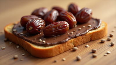 Cocoa-Date Spread on Toast - healthy snack ideas for kids