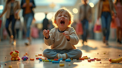 overstimulated child The Noise at the Mall”