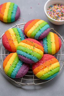 Rainbow Sprinkle Cookies 🎨kids baking recipes with parents on weekends