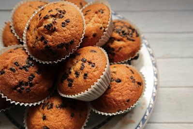 Chocolate Chip Banana Muffins - kids baking recipes with parents on weekends
