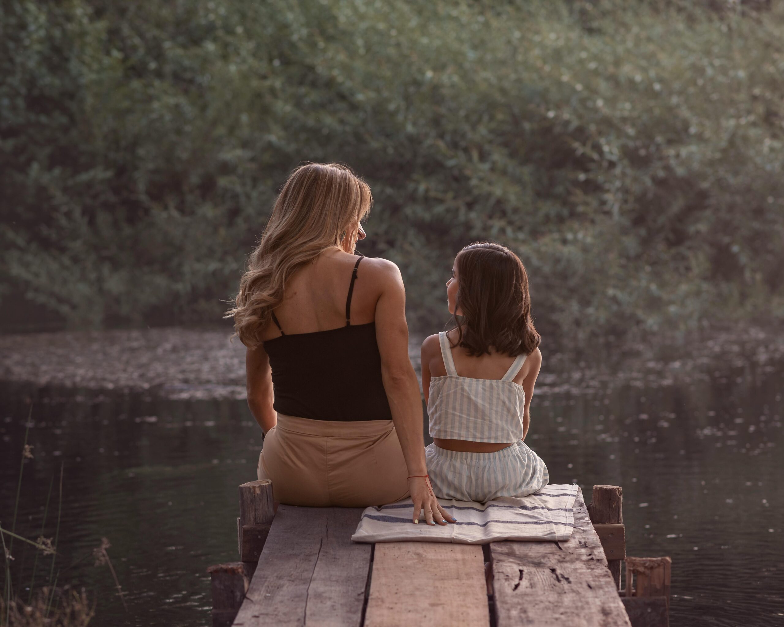 Child sharing a worry with a trusted parent