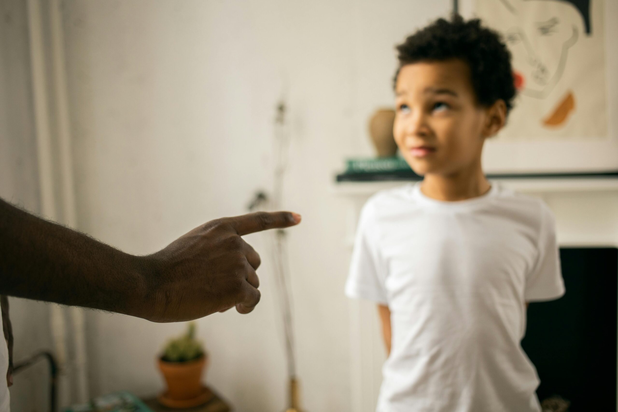 Parent supporting a child who is asking for help