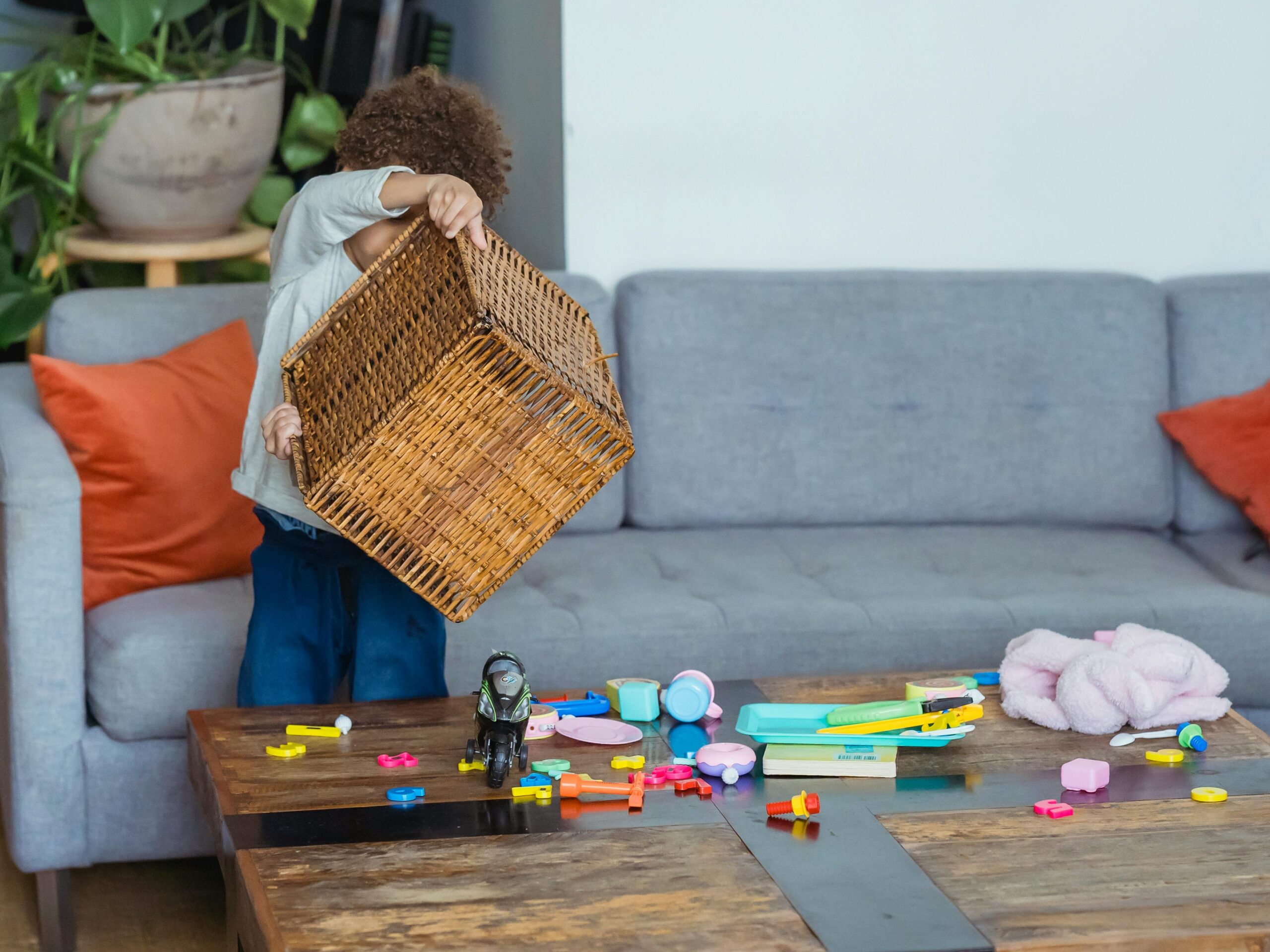 Child learning responsibility at home